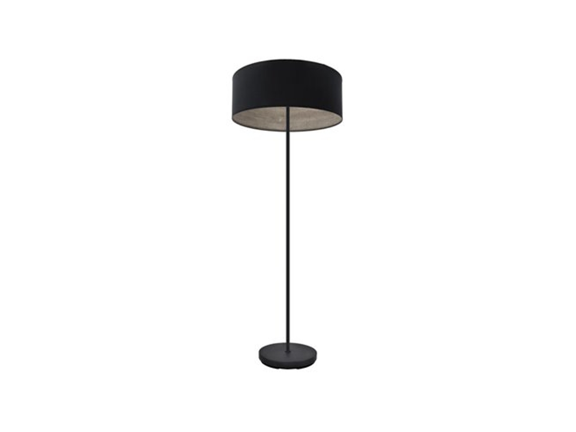 Pé de Salão Tania 1Xe27 Preto/Preto-Madeira Cinza 162X40X40 Cm FABRILAMP
