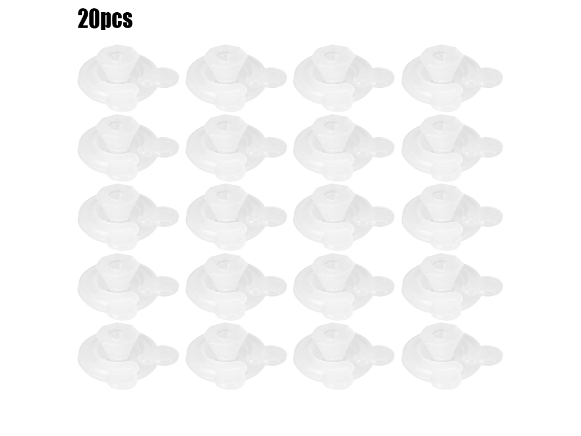 Clips de Fixação para Fronha e Edredom 20 Unidades de Plástico Branco Resistente