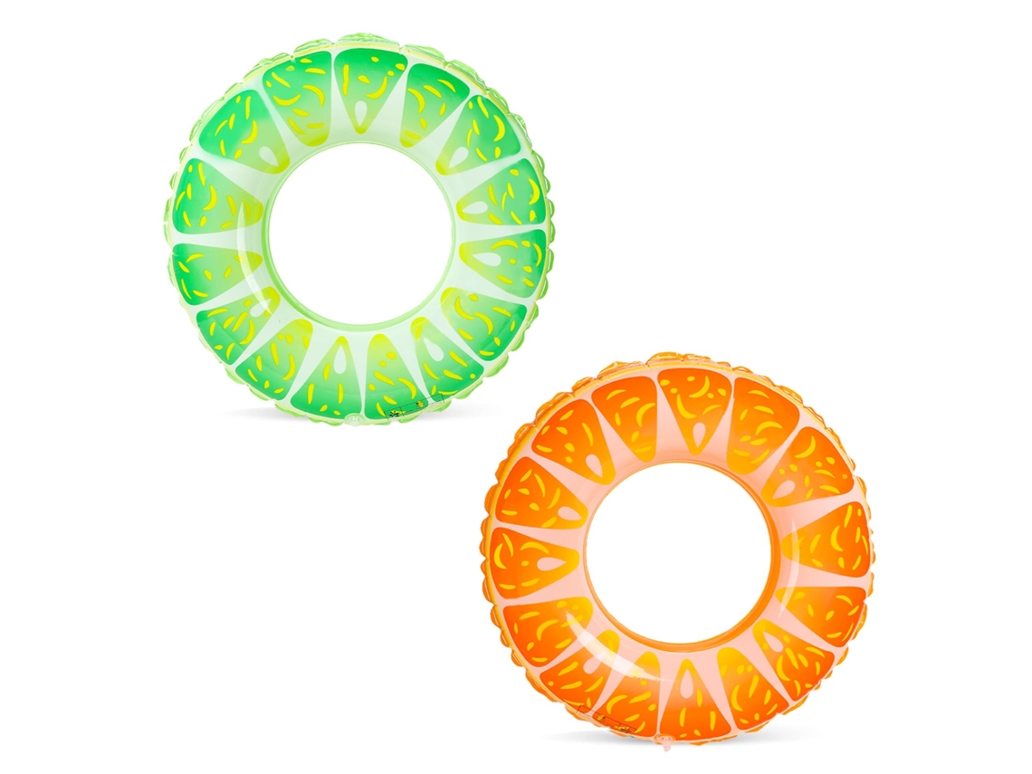 Conjunto de 2 Boias Infláveis para Piscina com Estampa de Frutas, Portáteis para Crianças e Adultos AQUAFORGE