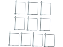 Pacote Com 10 Pinos De Segurança Quadrados De Aço 6x65 Mm, Resistentes A
