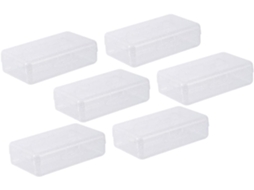 Conjunto De 6 Caixas Organizadoras Transparentes E Empilháveis Para Lápis, Em Plástico, Com Grande Capacidade.