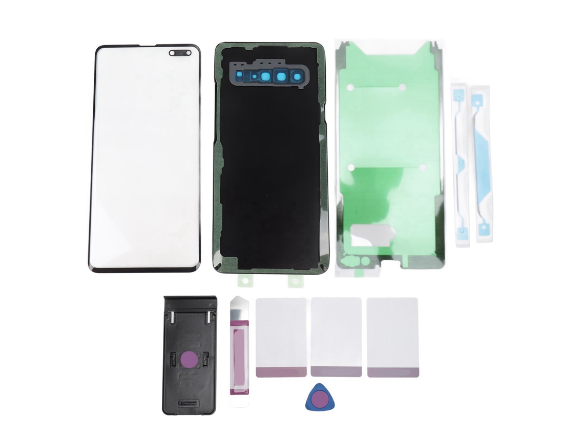 Reposto de cristal traseiro e lente frontal com ferramentas para Galaxy S10 5G S/MARCA