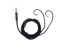Cabo de Fone de Ouvido Iem com Conector Macho Balanceado 4,4mm e Cobre Sem Oxigênio Prateado 16 Núcleos. EOOCOO