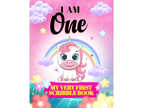 Livro I AM ONE My Very First Scribble Book Blank Pages Drawing for Babies-Gift for one year old baby girl de Zea Peters (Inglês)