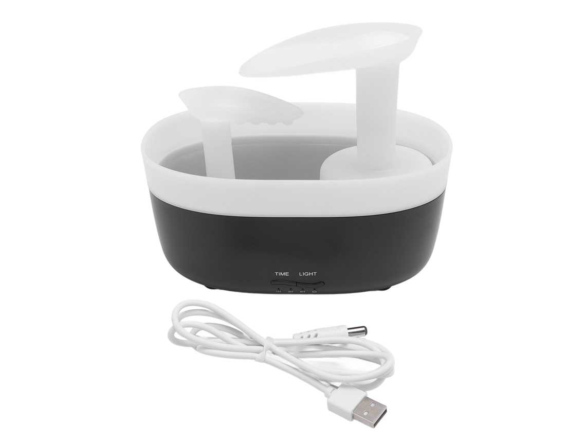 Humidificador ultrassônico portátil de 280ml com nevoeiro large e aromaterapia para quarto e casa preto LAXISCREED