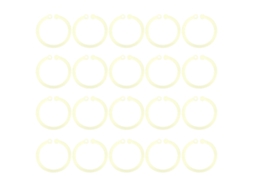 20 Anéis Plásticos Transparentes Flexíveis Para Anéis De Livros Folhas Soltas Escola E Escritório Amarelo