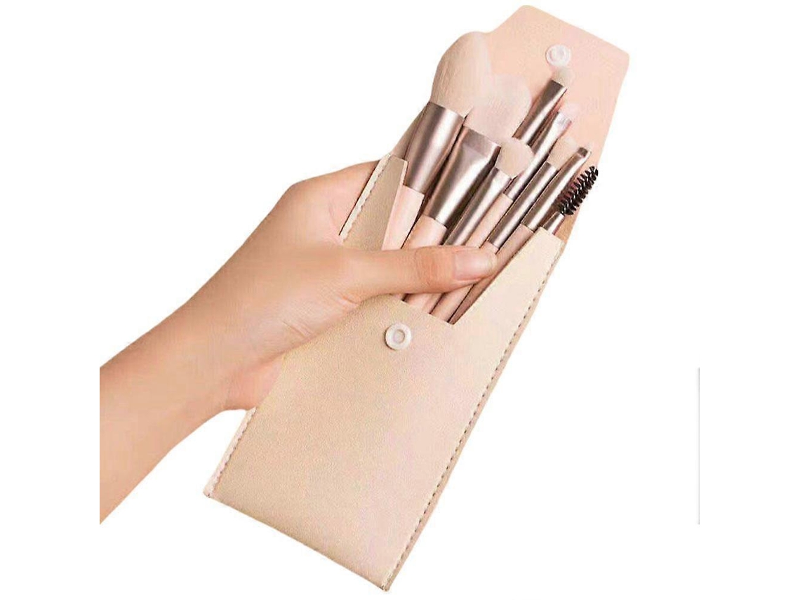 Conjunto De 8 Pincéis De Maquiagem Macios E Portáteis Para Corretivo, Blush E Pó Solto. Everley891