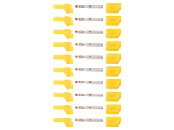 10 Peças De Conector Banana Isolado Plug De 4mm Para Teste Elétrônico Amarelo