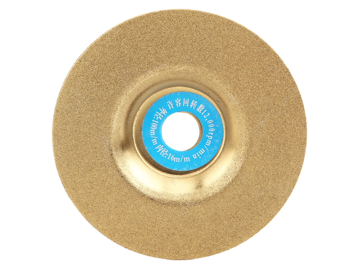 Disco de desbaste diamantado revestido de 4 polegadas para metal, vidro, pedra e cerâmica.
