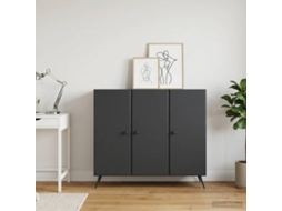Vidaxl Buffet Preto 89 X 34,5 X 80 Cm Derivados De Madeira