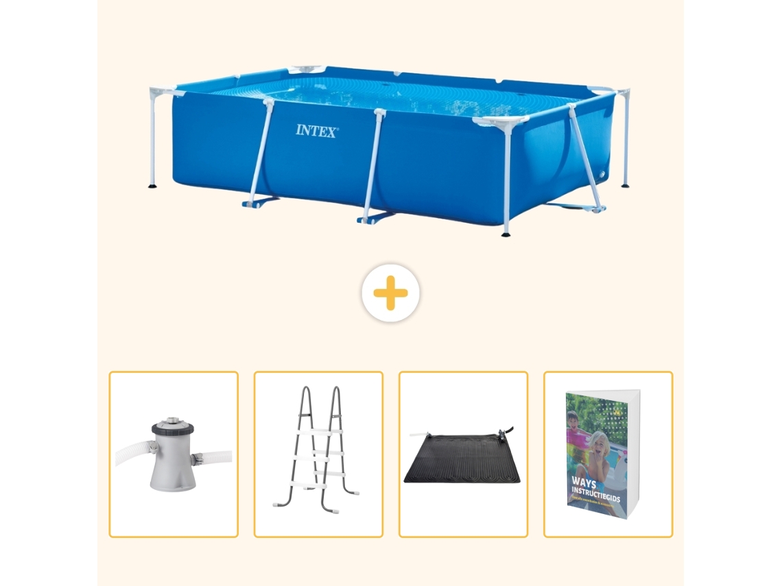 Piscina com Estrutura Retangular 260x160x65 Cm 5 peças Scb128 INTEX