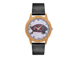 Reloj De Cuarzo Unisex Para Hombre Y Mujer Con Correa De Malla T17-f1 Negro