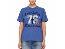 Rockinstone Rocky Movie Ath '76 Take 2 Heather Royal Adult T-shirt Size:m