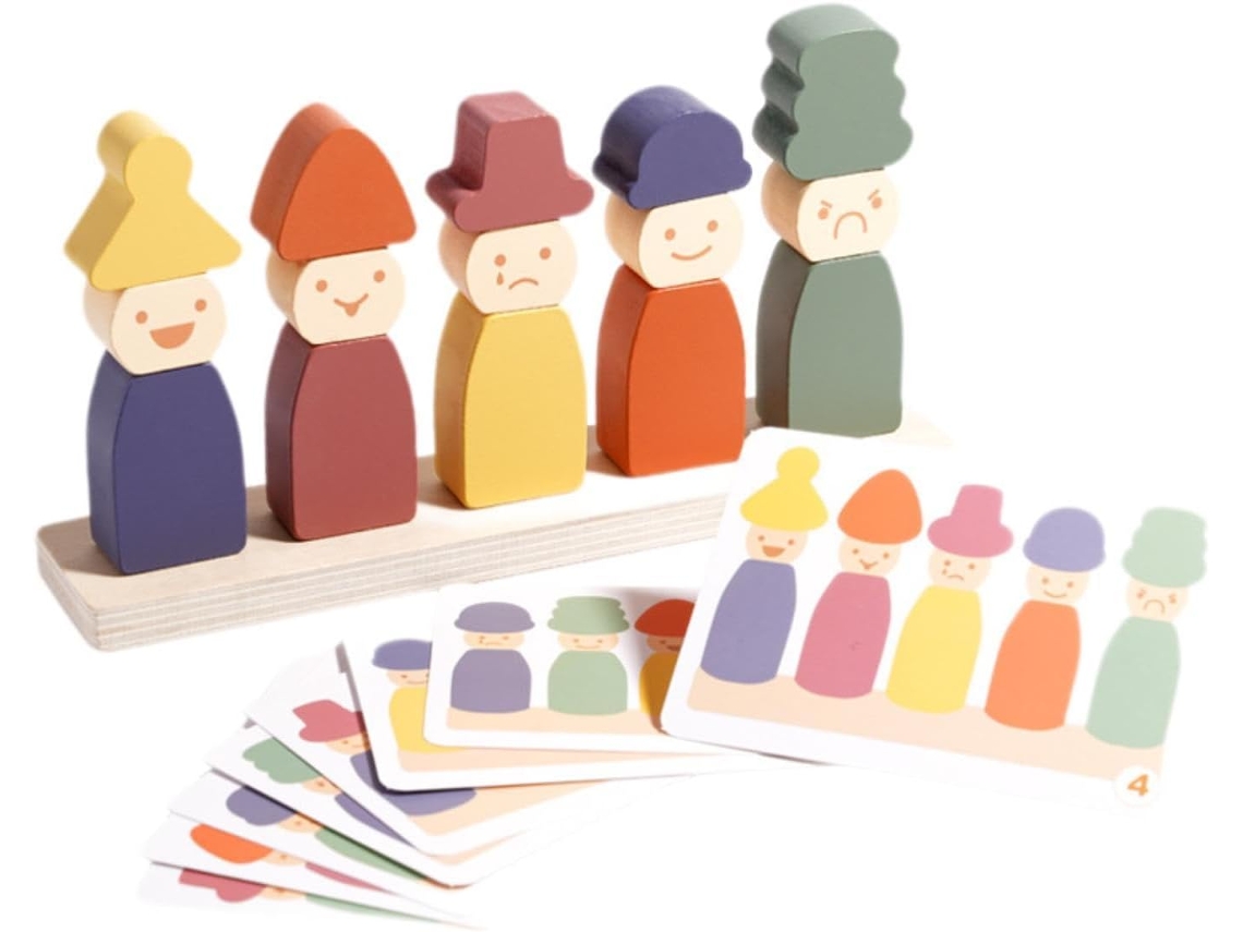 Bonecas De Madeira Para Empilhar, Brinquedo Educativo E Classificação