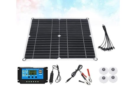 1 conjunto de carregador de painel solar com regulador kit fotovoltaico - kit solar de engenharia térmica - climático - aquecimento FOXNOVO