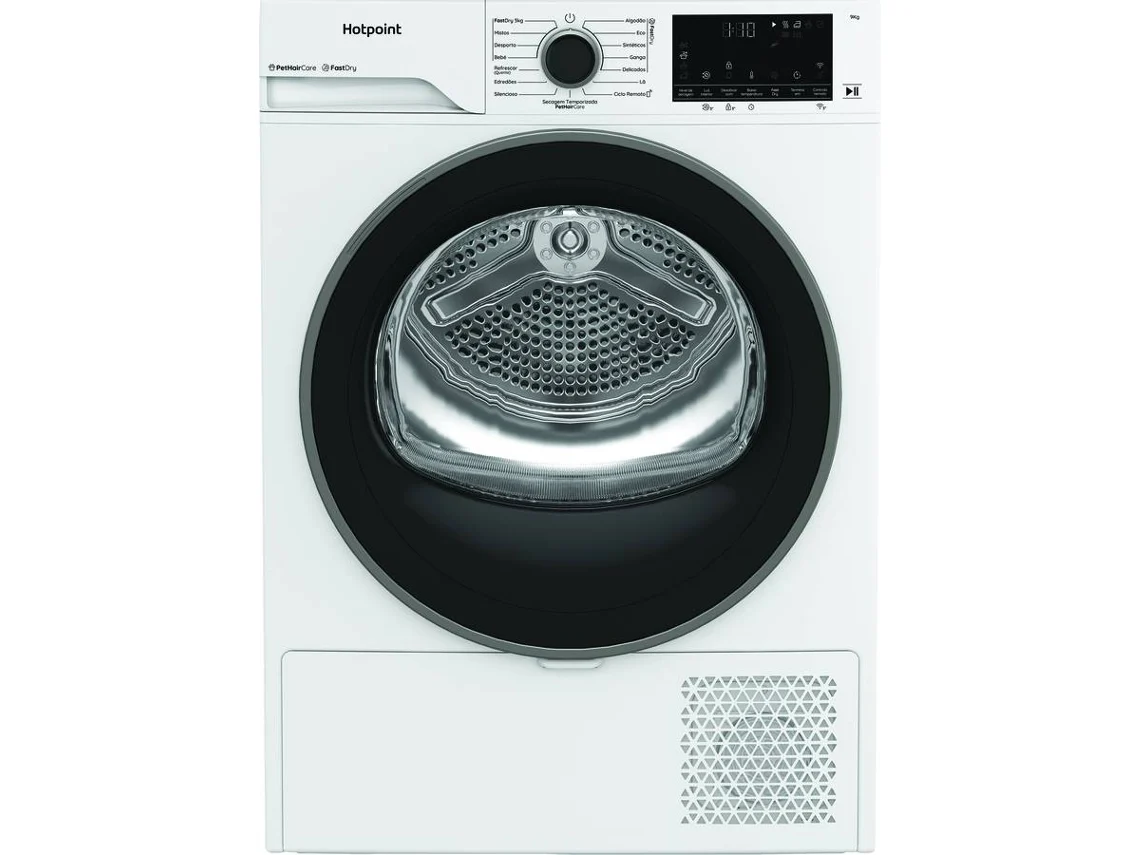 Máquina de Secar Roupa HOTPOINT CHD94MWBSPT (9 kg - Bomba de Calor - Branco)