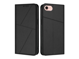 Capa De Couro Fosco Para Iphone 16e - Flip Magnético
