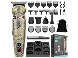 Máquina De Cortar Cabelo Sem Fio Multifuncional 8 Em 1 Masculina, Máquina De Barbear Com Display Led E Aparador De Barba 