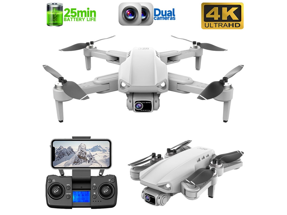 L900pro Drone Bestvite4k Duração Da Bateria25 Min Cinza