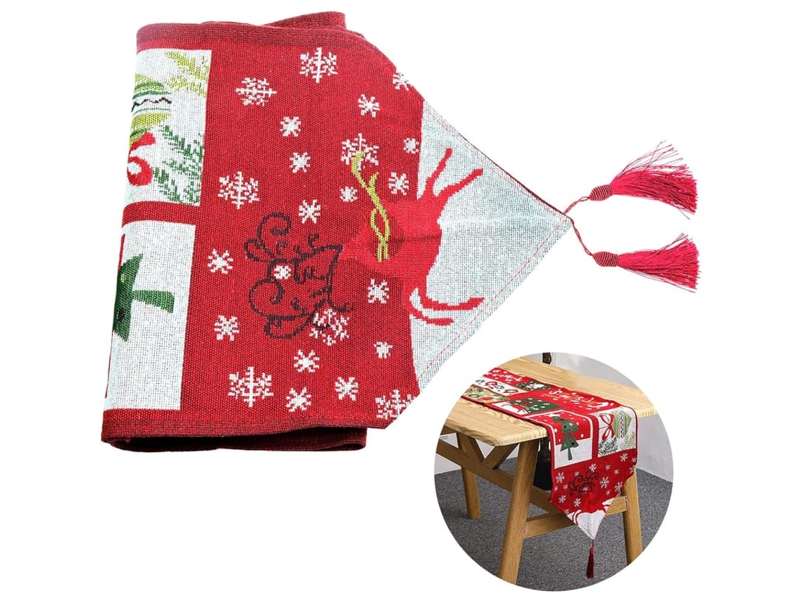 Runner De Mesa De Natal, Toalha De Mesa Decorativa Natalina, Toalha Retangular De Cobertura Para Jantar De Natal