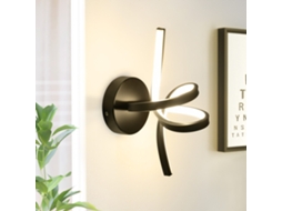 Led Wall Light Preto Interior 7w Branco Quente 3000k Escada Moderna Alumínio Nettlife
