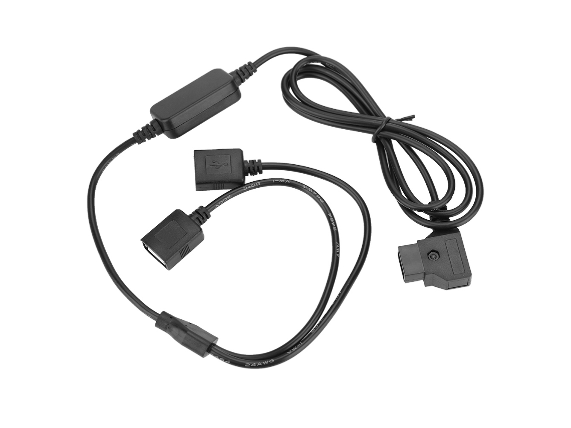 Cabo De Alimentação Dual Usb D Tap B Porta Para Câmera Carregador De Bateria Anton V Mount