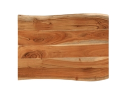 Vidaxl Tampo De Mesa Retangular Borda Viva 70x60x3,8 Cm Acácia Maciça