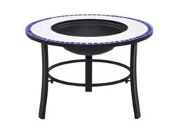 Braseira VIDAXL Azul Cerâmica (68 cm)