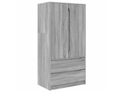 Armário De Banheiro Com Gaveta Cinza Sonoma 79,5 X 49 X 156 Cm