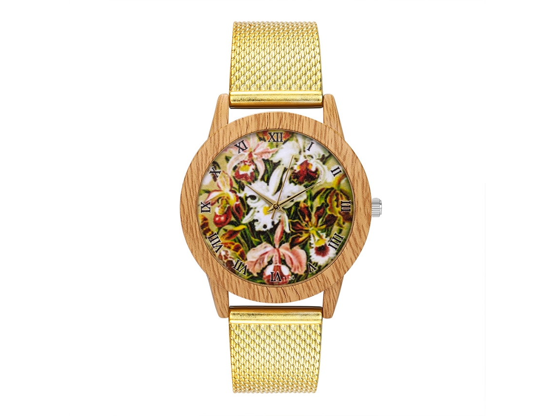 Reloj De Pulsera De Cuarzo Con Correa De Silicona Simple Para Hombre Y Mujer Zhoulianfa (oro)
