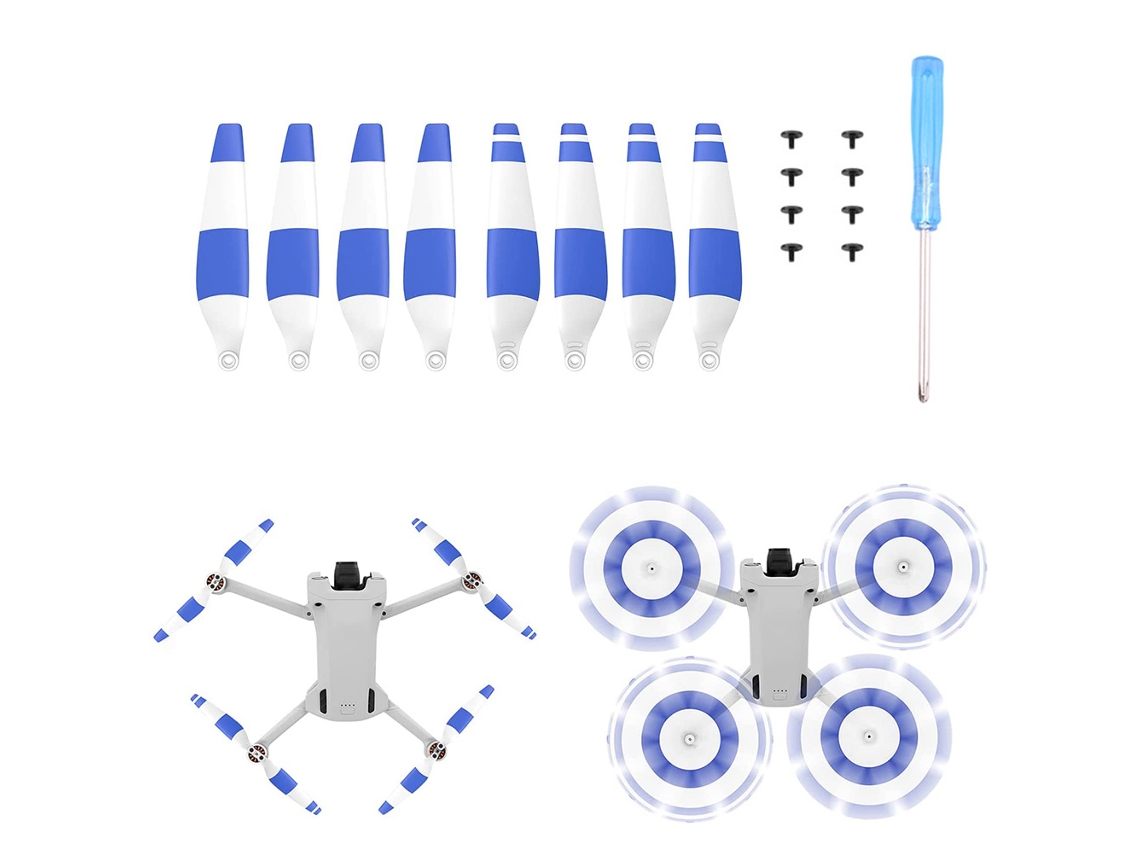 Primerox hélice Colorida Compatível com Mini 3 Pro Acessórios Drone Hélice Réplica Propeller