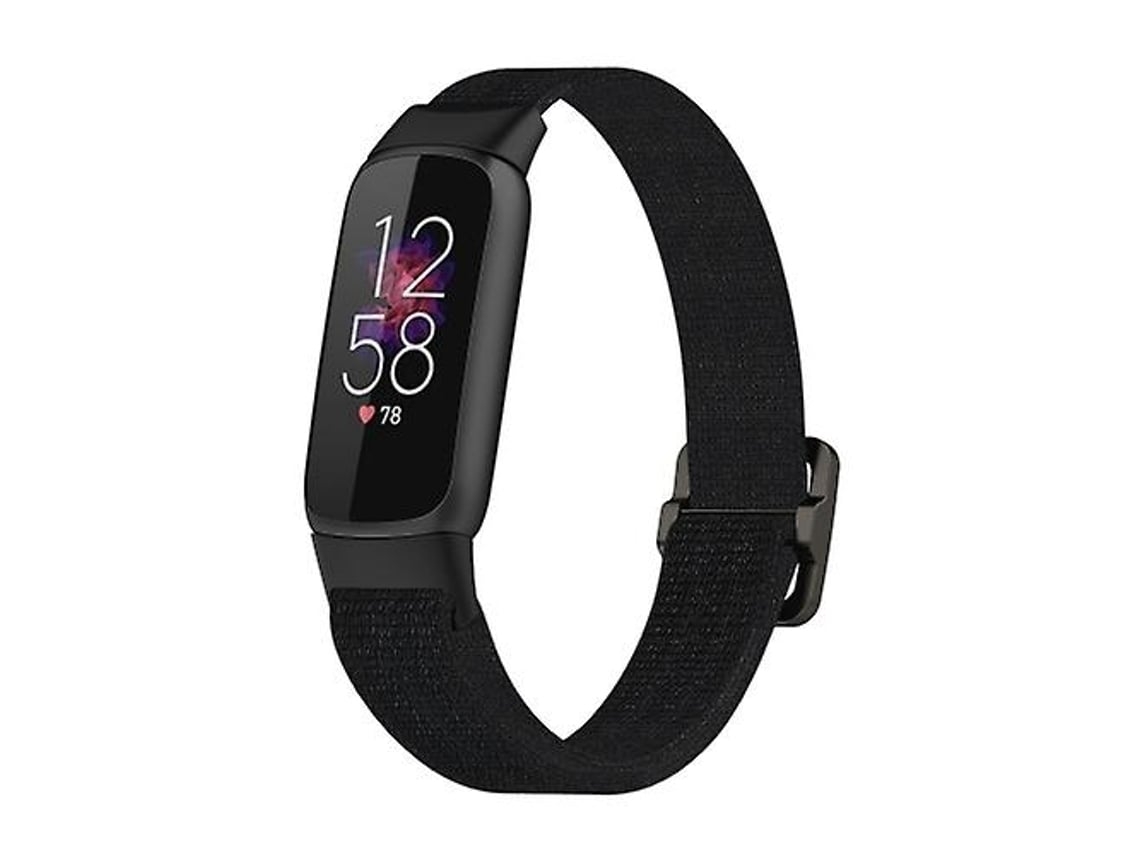 Lurelia Pulseira, Compatível Com Fitbit Luxe Preta Ajustável Em Nylon Elástico