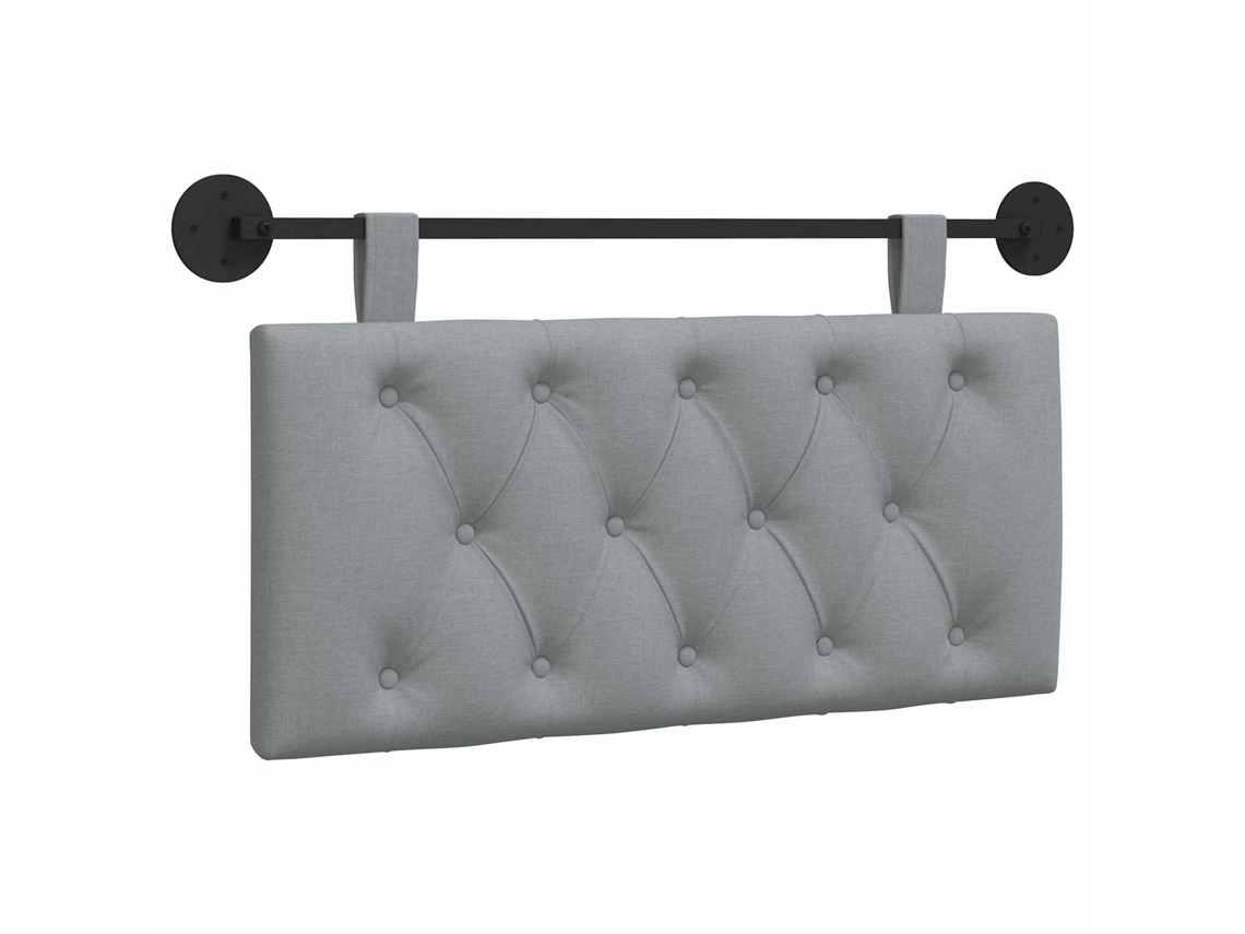 Conjunto 1 Cabeceira Suspensa Vidaxl Cinzento-claro Tecido (100 X 55 X 7 Cm)