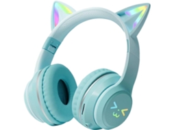 Fone De Ouvido Com Orelhas Gato, Microfone Sem Fio, Iluminação Led, Sem Fio, Rgb
