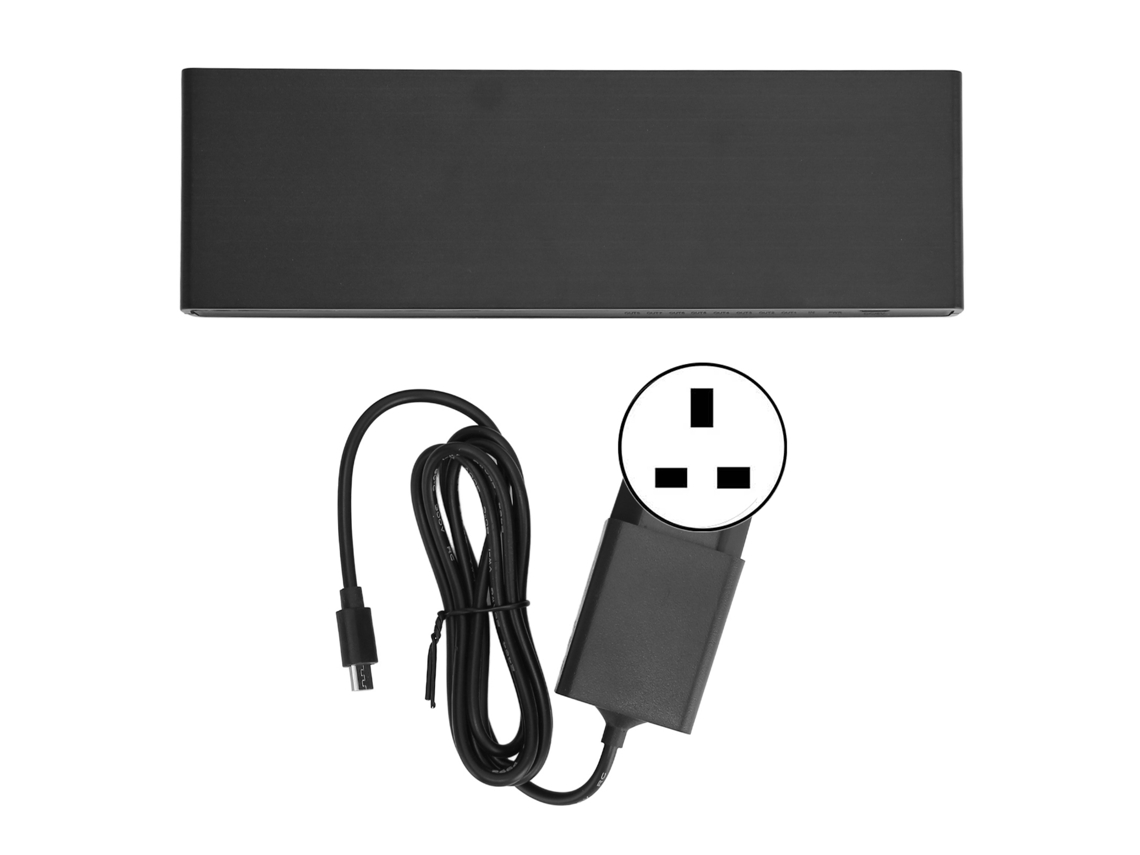Comutador AQUAFORGE Distribuidor de Interface Multimídia HD 2x8, 4k x 2k, com Controle Remoto IR
