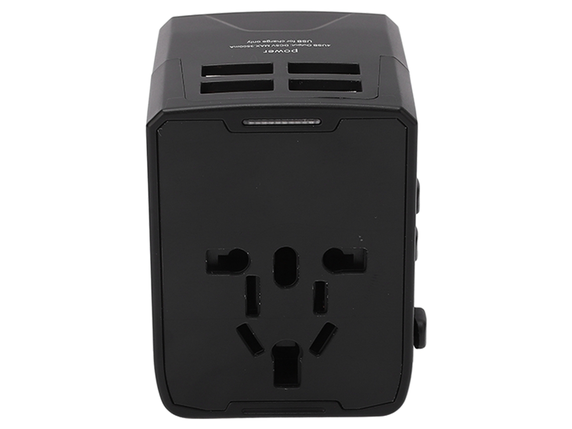 Adaptador universal de viagem com 4 USB e tomada AC S/MARCA