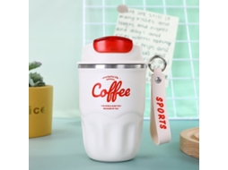 Caneca Inteligente 360ml Display Temperatura Aco Inox, Viagem, Bebida Gelada, Branco ZYBLSSBB