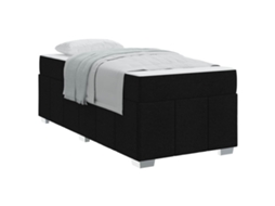Estrutura da Cama com Colchão Preto Tecido MAISON EXCLUSIVE 80x200 cm