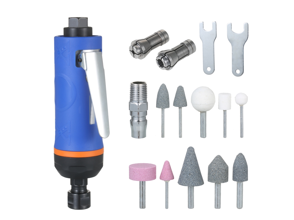 Kit Mezcladora De Aire De Alta Velocidad 1/4 Polegadas 22000rpm Mini Ferramentas Neumáticas De Polimento, Gravura E Lixamento