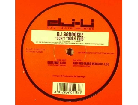 Vinil Dont Touch This Djs United Red Records