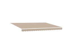 Toldo Retrátil com Luzes Led Bege 450x350cm Tecido MAISON EXCLUSIVE