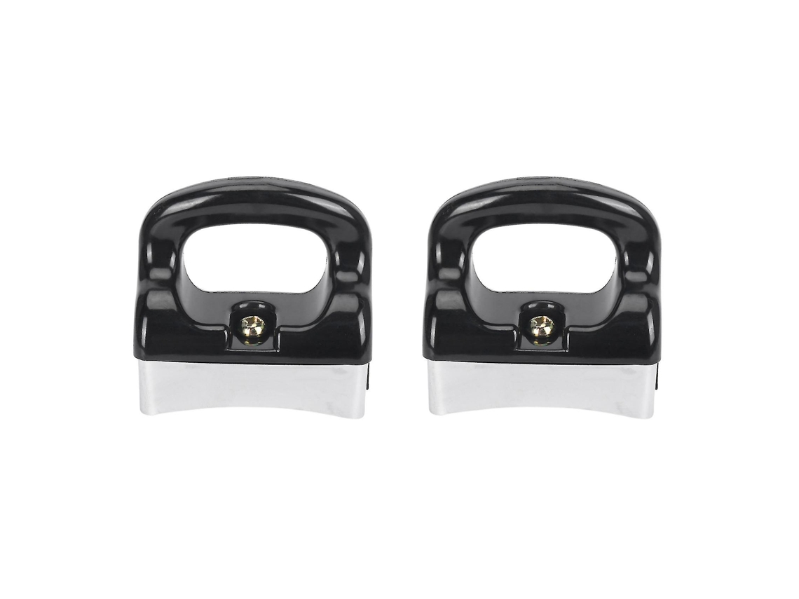 2x Cabo De Baquelite Preto E Prateado Para Frigideira, Panela E Utensílios De Cozinha - A1