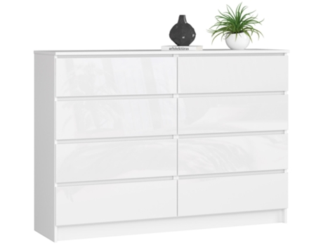 Cómoda Oito Brilhante 3XE LIVING Painel de partículas Branco (99x138x40)