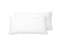Conjunto De 2 Almofadas De Cama Beliani Errigal De Microfibra Branco 80x40x5