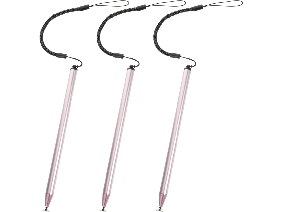 Conjunto de 3 Canetas Stylus Capacitivas Leves com Cordão Anti perda para Desenho. SFUSHOS