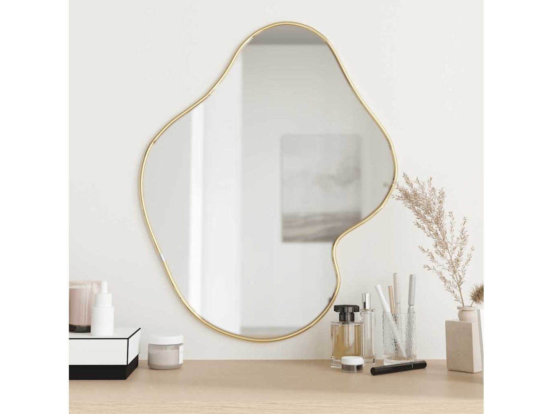 Vidaxl Espelho De Parede 60x50 Cm Dourado