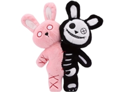 Coelho De Pelúcia 28 Cm Com Duas Cabeças - Brinquedo Terror