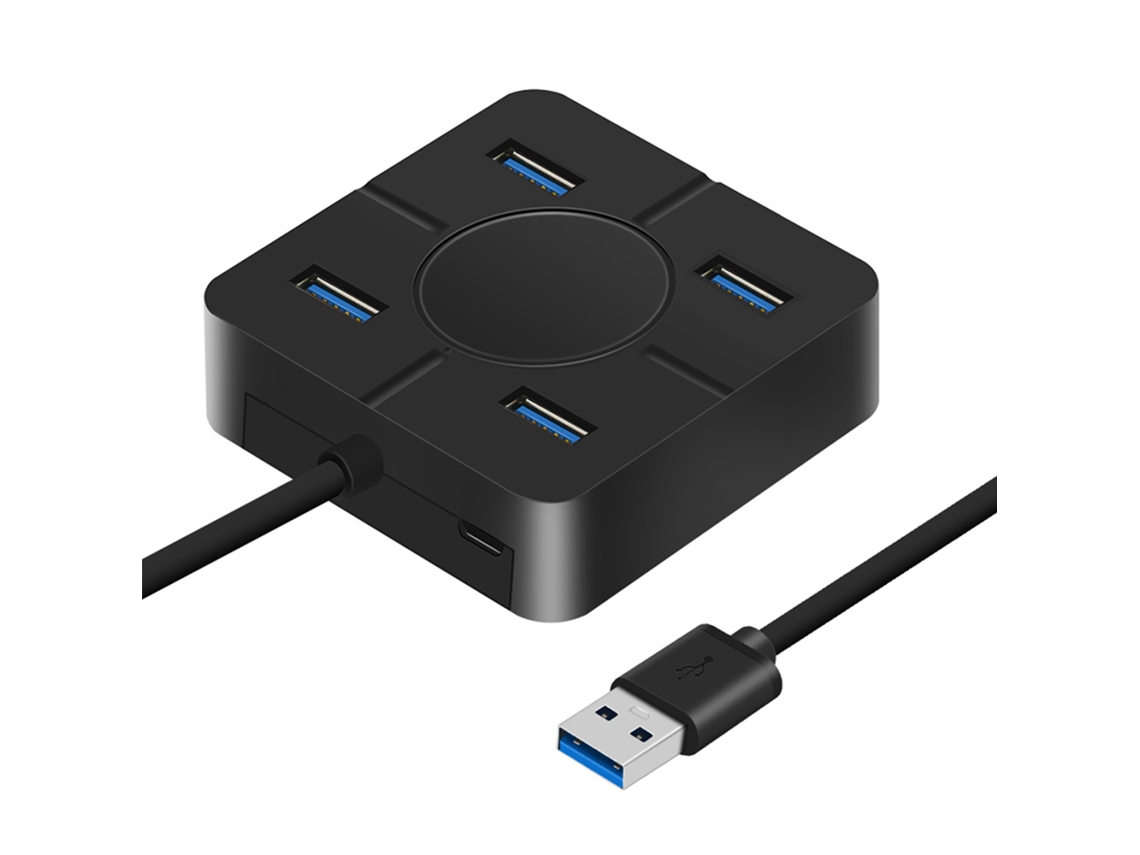 Hub Usb 3.0, Mini Hub Usb Com 4 Portas Usb 3.0 Para Macbook, Mac Pro, Mac Mini, Imac, Surface Pro, Xps, Pc, Pen Drive, Hdd Externo E Mais