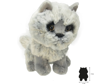 Peluche  Gato Bosque da Noruega (16 x 11 x 17 cm - Poliéster)