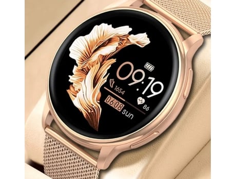 Smartwatch FITPRO Fitpro G35 Dourado Feminino Menus em Português Incluí Funções Desportivas
